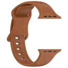 For Apple Watch 42mm / 41mm / 40mm / 38mm Kalebol 8-shaped Buckle Butterfly Embossed Silicone Watch Band(Coffee) - 3