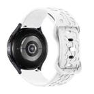 20mm Kalebol Leopard Print Butterfly Buckle Silicone Watch Band(White) - 2