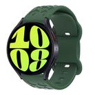 20mm Kalebol Leopard Print Butterfly Buckle Silicone Watch Band(Dark Green) - 1