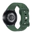 20mm Kalebol Leopard Print Butterfly Buckle Silicone Watch Band(Dark Green) - 2