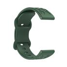 20mm Kalebol Leopard Print Butterfly Buckle Silicone Watch Band(Dark Green) - 3