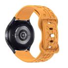 22mm Kalebol Leopard Print Butterfly Buckle Silicone Watch Band(Yellow) - 2