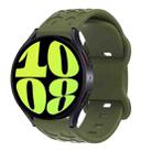 22mm Kalebol Leopard Print Butterfly Buckle Silicone Watch Band(Army Green) - 1