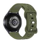 22mm Kalebol Leopard Print Butterfly Buckle Silicone Watch Band(Army Green) - 2