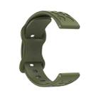 22mm Kalebol Leopard Print Butterfly Buckle Silicone Watch Band(Army Green) - 3