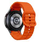 For Samsung Galaxy Watch 7  / 6 / 5 / 4 Kalebol Wave Stitching Silicone Watch Band(Orange) - 2