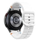 For Samsung Galaxy Watch 7  / 6 / 5 / 4 Kalebol Wave Stitching Silicone Watch Band(Official White) - 2