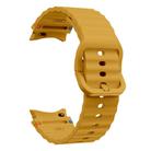 For Samsung Galaxy Watch 7  / 6 / 5 / 4 Kalebol Wave Stitching Silicone Watch Band(Official Yellow) - 3