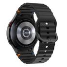 For Samsung Galaxy Watch 7  / 6 / 5 / 4 Kalebol Wave Stitching Silicone Watch Band(Black) - 2