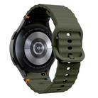 For Samsung Galaxy Watch 7  / 6 / 5 / 4 Kalebol Wave Stitching Silicone Watch Band(Army Green) - 2