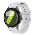 For Samsung Galaxy Watch 7  / 6 / 5 / 4 Kalebol Wave Stitching Silicone Watch Band(Light Grey) - 1