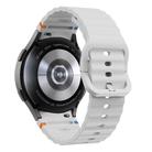 For Samsung Galaxy Watch 7  / 6 / 5 / 4 Kalebol Wave Stitching Silicone Watch Band(Light Grey) - 2