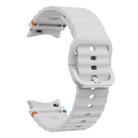 For Samsung Galaxy Watch 7  / 6 / 5 / 4 Kalebol Wave Stitching Silicone Watch Band(Light Grey) - 3