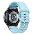For Samsung Galaxy Watch 7  / 6 / 5 / 4 Kalebol Wave Stitching Silicone Watch Band(Light Blue) - 2