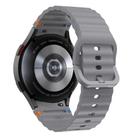 For Samsung Galaxy Watch 7  / 6 / 5 / 4 Kalebol Wave Stitching Silicone Watch Band(Space Grey) - 2