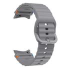 For Samsung Galaxy Watch 7  / 6 / 5 / 4 Kalebol Wave Stitching Silicone Watch Band(Space Grey) - 3