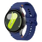 For Samsung Galaxy Watch 7  / 6 / 5 / 4 Kalebol Wave Stitching Silicone Watch Band(Midnight Blue) - 1