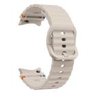 For Samsung Galaxy Watch 7  / 6 / 5 / 4 Kalebol Wave Stitching Silicone Watch Band(Starlight) - 3