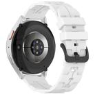 20mm Kalebol Solid Color Black Buckle Round Tail Silicone Watch Band(White) - 2