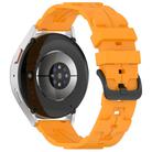 20mm Kalebol Solid Color Black Buckle Round Tail Silicone Watch Band(Yellow) - 2