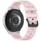 20mm Kalebol Solid Color Black Buckle Round Tail Silicone Watch Band(Rose Pink) - 2