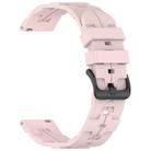 20mm Kalebol Solid Color Black Buckle Round Tail Silicone Watch Band(Rose Pink) - 3