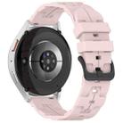 22mm Kalebol Solid Color Black Buckle Round Tail Silicone Watch Band(Rose Pink) - 2