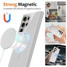 For Samsung Galaxy S23 Ultra 5G Glossy TPU Shockproof MagSafe Phone Case with Lanyard(White) - 2