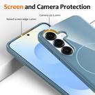 For Samsung Galaxy S24 FE 5G Glossy TPU Shockproof MagSafe Phone Case with Lanyard(Blue) - 3