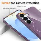 For Samsung Galaxy S24 FE 5G Glossy TPU Shockproof MagSafe Phone Case with Lanyard(Purple) - 3