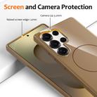 For Samsung Galaxy S25 Ultra 5G Glossy TPU Shockproof MagSafe Phone Case with Lanyard(Gold) - 3