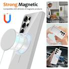 For Samsung Galaxy S25 Ultra 5G Glossy TPU Shockproof MagSafe Phone Case with Lanyard(White) - 2