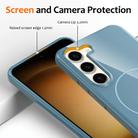 For Samsung Galaxy S23 5G Glossy TPU Shockproof MagSafe Phone Case with Lanyard(Blue) - 3