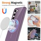 For Samsung Galaxy S23 5G Glossy TPU Shockproof MagSafe Phone Case with Lanyard(Purple) - 2