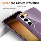 For Samsung Galaxy S23 5G Glossy TPU Shockproof MagSafe Phone Case with Lanyard(Purple) - 3