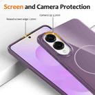 For Samsung Galaxy S25 Edge 5G Glossy TPU Shockproof MagSafe Phone Case with Lanyard(Purple) - 3