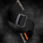 For Apple Watch 46mm / 49mm / 45mm / 44mm Kalebol Bull Bead Buckle Elastic Nylon Watch Band(Black) - 2