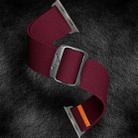 For Apple Watch 46mm / 49mm / 45mm / 44mm Kalebol Bull Bead Buckle Elastic Nylon Watch Band(Wine Red) - 2