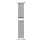 For Samsung Galaxy Watch Ultra 47mm Kalebol Braided Loop Magnetic Silver Buckle Watch Band(Light Grey) - 3