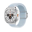 For Samsung Galaxy Watch Ultra 47mm Kalebol Braided Loop Magnetic Silver Buckle Watch Band(Fog Blue) - 1