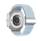 For Samsung Galaxy Watch Ultra 47mm Kalebol Braided Loop Magnetic Silver Buckle Watch Band(Fog Blue) - 2