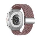 For Samsung Galaxy Watch Ultra 47mm Kalebol Braided Loop Magnetic Silver Buckle Watch Band(Smoky Purple) - 2