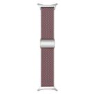 For Samsung Galaxy Watch Ultra 47mm Kalebol Braided Loop Magnetic Silver Buckle Watch Band(Smoky Purple) - 3