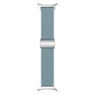 For Samsung Galaxy Watch Ultra 47mm Kalebol Braided Loop Magnetic Silver Buckle Watch Band(Cyan-blue) - 3