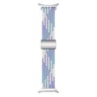 For Samsung Galaxy Watch Ultra 47mm Kalebol Braided Loop Magnetic Silver Buckle Watch Band(Violet) - 3