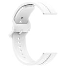 Kalebol 20mm Grooved Silicone Strap(White) - 3
