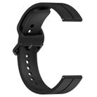 Kalebol 20mm Grooved Silicone Strap(Black) - 3