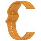 Kalebol 20mm Grooved Silicone Strap(Yellow) - 3