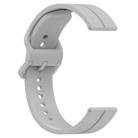 Kalebol 20mm Grooved Silicone Strap(Light Grey) - 3