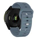 22mm Kalebol Wave Pattern Studded Buckle Silicone Watch Band(Navy Blue) - 2